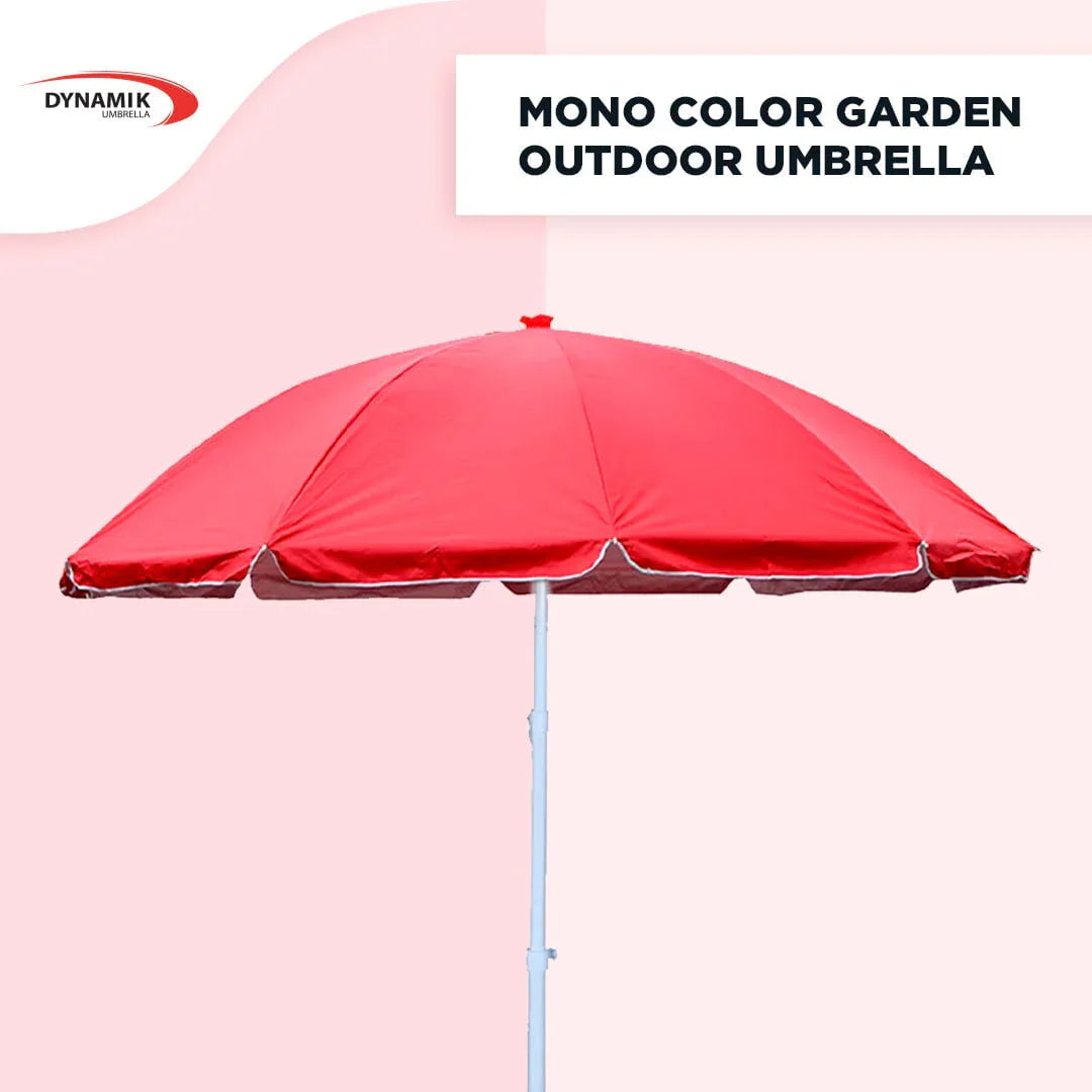 Mono Silver Garden Outdoor Umbrella Full View - Sky Umbrella