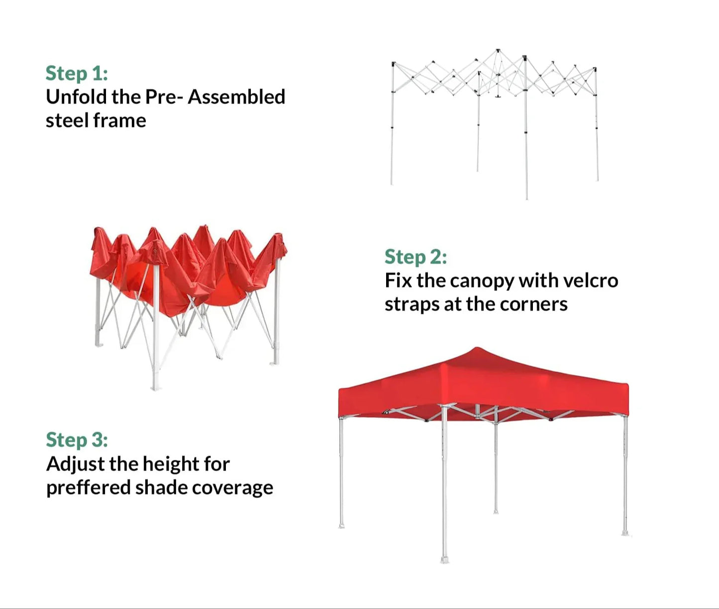 Gazebo Tent - 10x10 Feet Multipurpose Outdoor Canopy for Events, Parties & Camping - Classic Umbrella