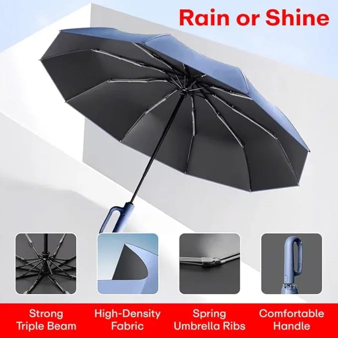 Compact 3Fold Travel Umbrella - Classic Umbrella