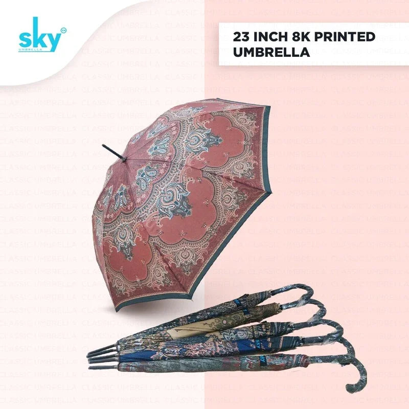 23inch Premium Printed Umbrella - Classic Umbrella