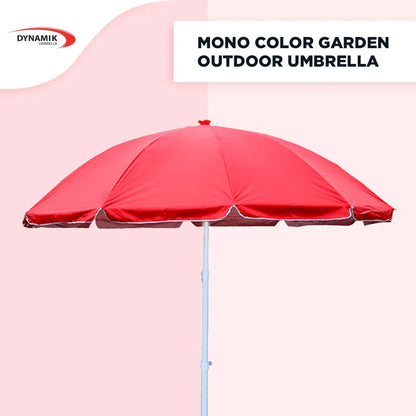 Mono Silver Garden Outdoor Umbrella Full View - Sky Umbrella