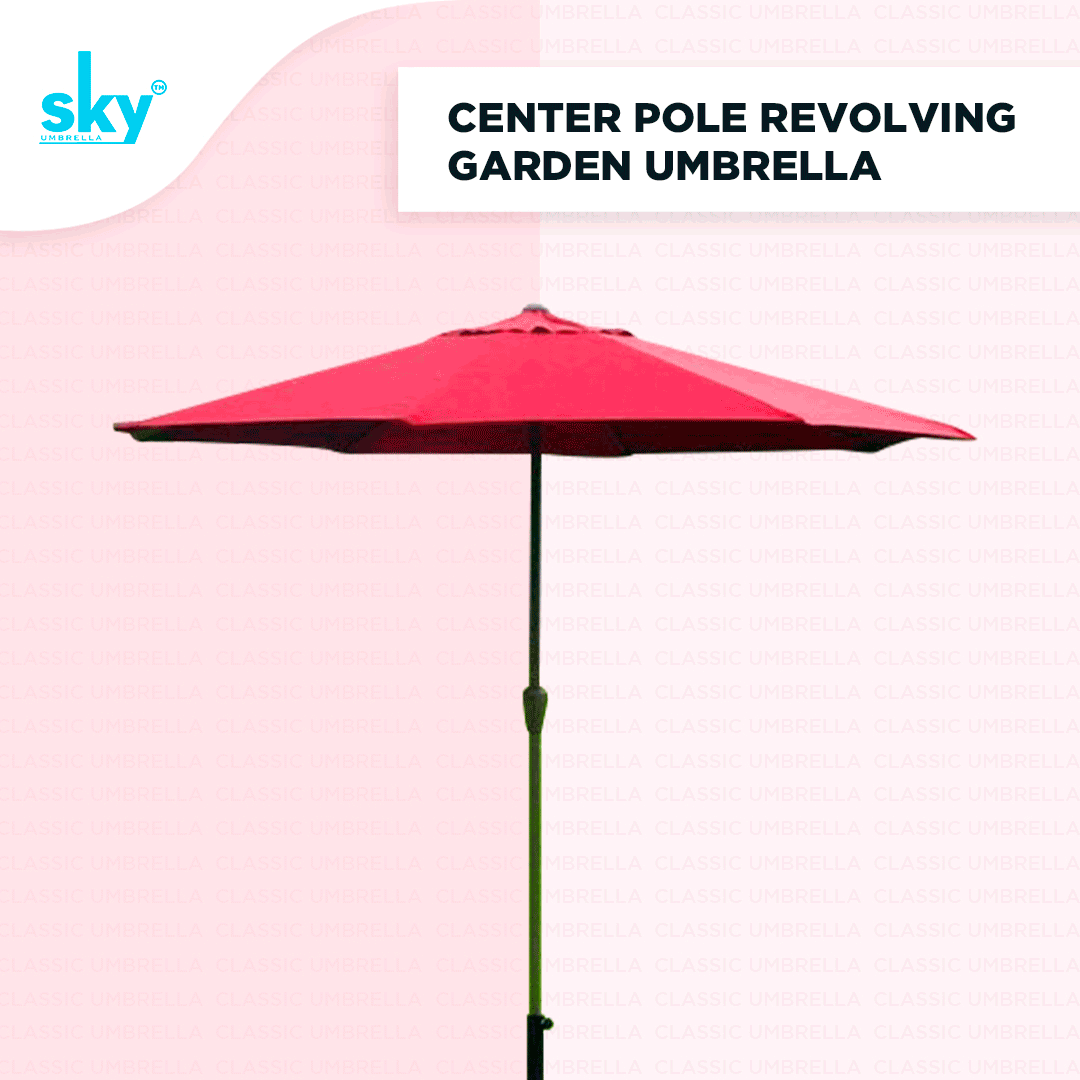 Center Pole Garden Parasol Umbrella - Classic Umbrella