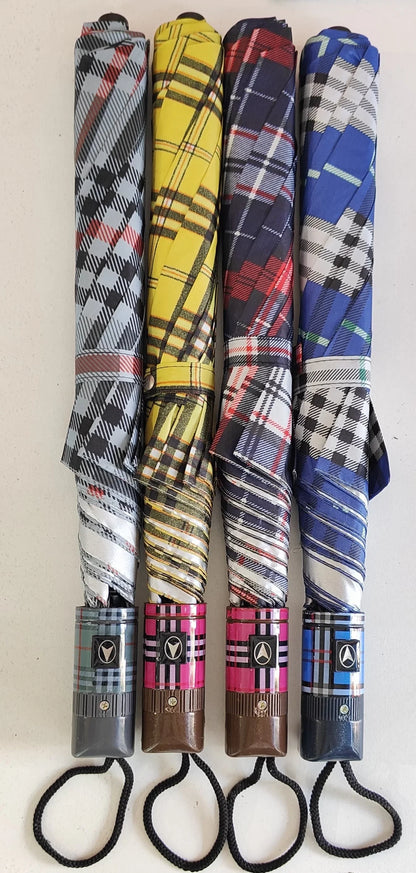 24 INCH 2FOLD CHECKED UMBRELLA - Classic Umbrella