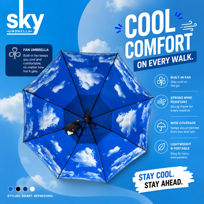 Umbrella With In-build Fan