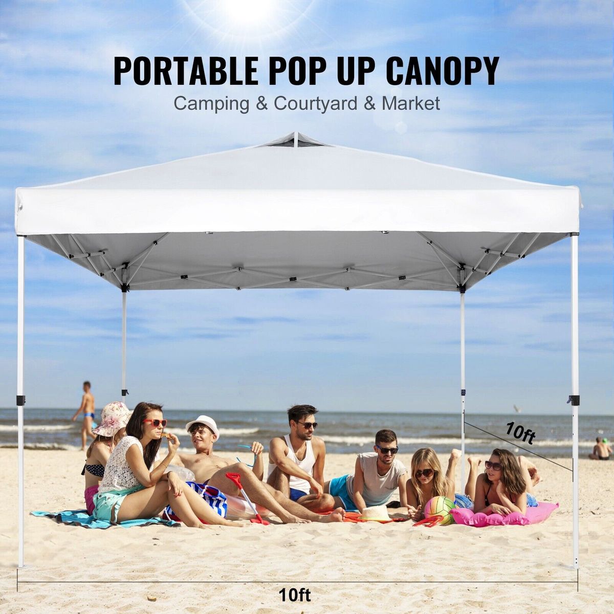 Gazebo Tent On Rental - 10x10 Feet Multipurpose Outdoor Canopy for Events, Parties & Camping - Classic Umbrella