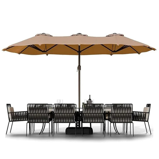 Double Sided Rectangular Patio Market Umbrella - Classic Umbrella