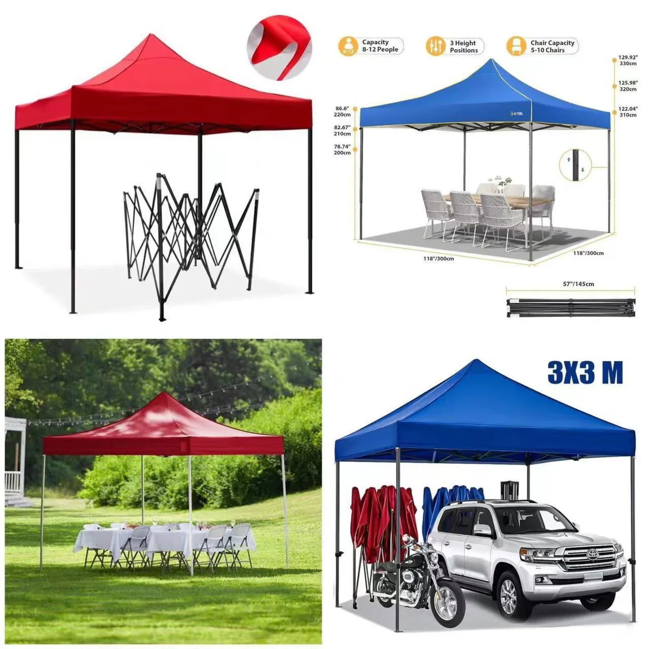 Gazebo Tent On Rental - 10x10 Feet Multipurpose Outdoor Canopy for Events, Parties & Camping - Classic Umbrella