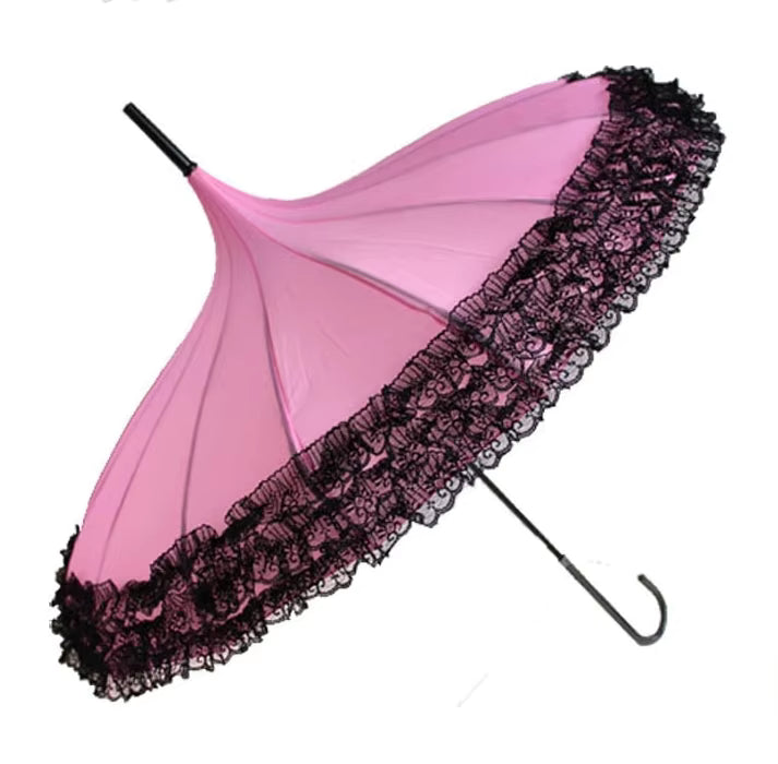 Frill Pagoda Umbrella Princess Style - Sky Umbrella