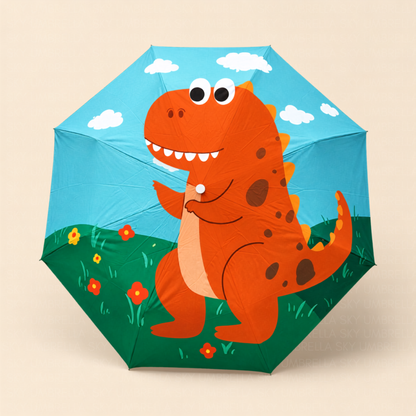 3 Folding Kids Cartoon Automatic Umbrella UV