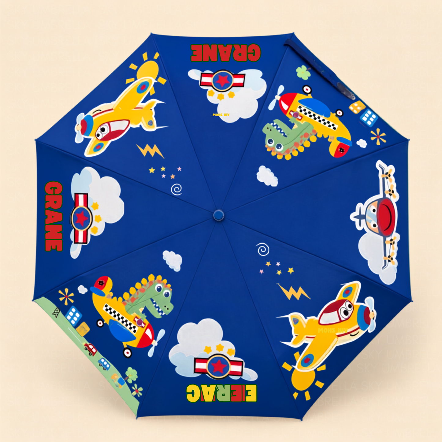 3 Folding Kids Cartoon Automatic Umbrella UV