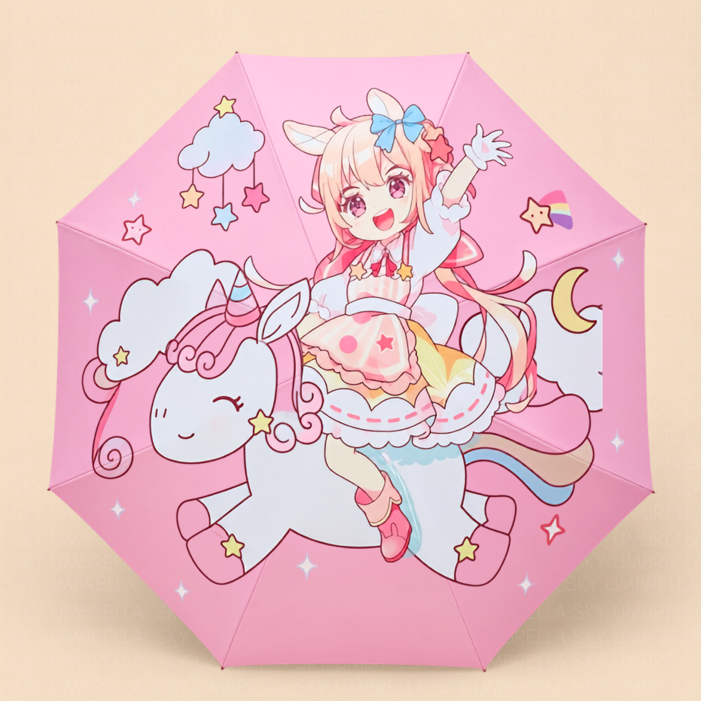 3 Folding Kids Cartoon Automatic Umbrella UV