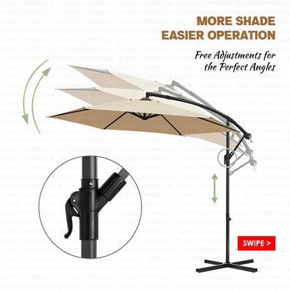 Round Shape Side Pole Patio Umbrella Detail - Sky Umbrella