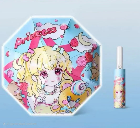 3 Fold Kids Cartoon Umbrella School - Sky Umbrella