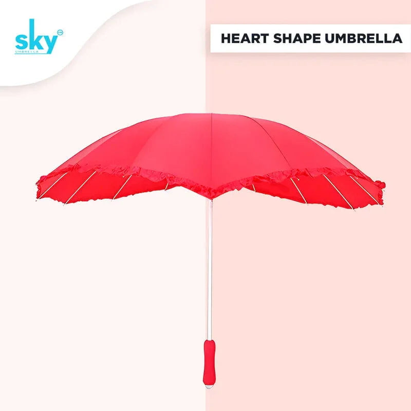 Heart Umbrella | Gift Umbrella (Red) - Classic Umbrella