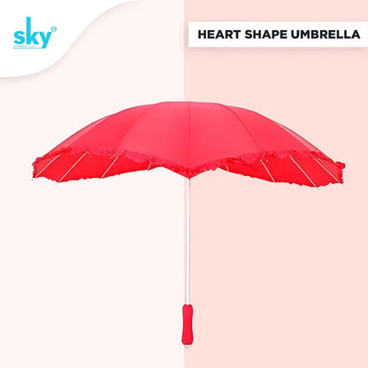 Heart Umbrella | Gift Umbrella (Red) - Classic Umbrella